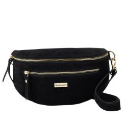Zamszowa nerka damska Barberinis - Czarna. Czarne nerki i saszetki Barberinis, bez wzorów, ze skóry, eleganckie, bez dodatków. Za 128.99 zł.