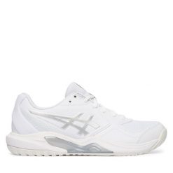 Buty do tenisa Asics. Białe buty treningowe ASICS, bez wzorów, bez zapięcia, tenisowe. Za 309.99 zł.
