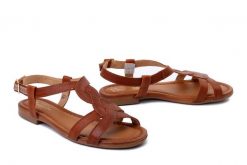 MACIEJKA 06568-29/00-5 rudy, sandały damskie. Brązowe sandały Maciejka, bez wzorów, ze skóry, bez obcasa, bez zapięcia. Za 249.90 zł.