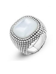 Nomad Srebrny pierścionek z masą perłową rozmiar: 56. Białe pierścionki Nomad, z perłą, srebrne. Za 277.36 zł.