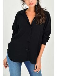 LA Angels Koszula w kolorze czarnym rozmiar: S. Czarne koszule LA Angels, s, bez wzorów, z koronki, bez kołnierzyka, bez ramiączek. Za 152.99 zł.