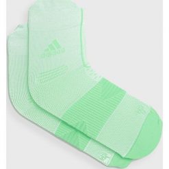 Adidas Performance skarpetki. Zielone skarpetki adidas Performance, bez wzorów, z materiału. W wyprzedaży za 55.99 zł.