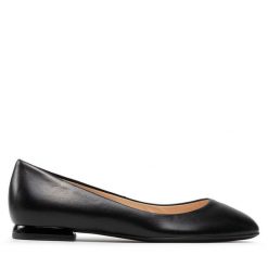 Baleriny HÖGL. Czarne baleriny Högl, bez wzorów, bez obcasa, bez zapięcia. Za 319.99 zł.