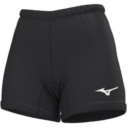 Szorty damskie Mizuno TRAD VB Wos. Czarne szorty sportowe Mizuno, bez wzorów, z materiału, na fitness i siłownię. Za 179.00 zł.