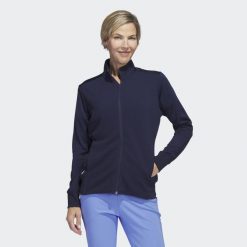 Bluza Textured Full-Zip. Niebieskie bluzy adidas, xs, bez wzorów, z materiału, eleganckie, bez ramiączek, bez kaptura. Za 329.00 zł.