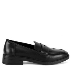 Mokasyny JENNY. Czarne mokasyny Jenny, bez wzorów. Za 139.99 zł.