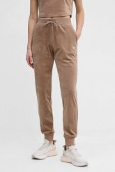 GUESS Brązowe damskie spodnie welurowe Couture, Rozmiar S. Brązowe spodnie dresowe Guess, z aplikacjami, z dresówki. W wyprzedaży za 180.99 zł.