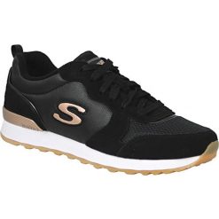 Buty do chodzenia, Skechers OG 85 111-BLK. Czarne buty treningowe Skechers, bez wzorów, z materiału, przed kostkę, bez zapięcia, trekkingowe. Za 249.99 zł.