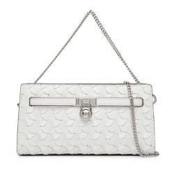 Torebka MICHAEL Michael Kors. Białe kopertówki MICHAEL Michael Kors, bez wzorów, wizytowe, bez dodatków. Za 1,099.00 zł.