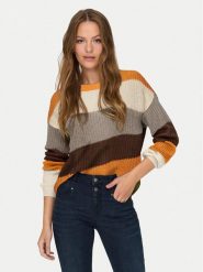 JDY Sweter Badut 15211499 Pomarańczowy Regular Fit. Brązowe swetry JDY, xl, bez wzorów, z syntetyku, bez ramiączek. Za 49.99 zł.