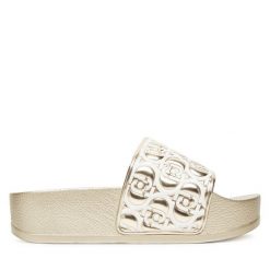 Klapki Liu Jo. Żółte klapki Liu Jo, bez wzorów, bez obcasa, bez zapięcia. Za 199.99 zł.