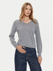 United Colors Of Benetton Sweter 11AHD401L Szary Regular Fit. Szare swetry United Colors Of Benetton, l, bez wzorów, z wełny, bez ramiączek. Za 189.99 zł.