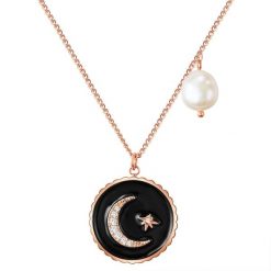 Valero Pearls Księżyc Stal nierdzewna Preciosa Perła hodowlana słodkowodna Naszyjniki 1 ct Damski. Białe naszyjniki Valero Pearls, z materiału, z perłą, ze stali. Za 359.99 zł.