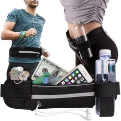 Nerka Saszetka Biodrówka na Pas Bidon Sportowa. Czarne nerki i saszetki TRIZAND, bez wzorów, sportowe, bez dodatków. Za 29.90 zł.