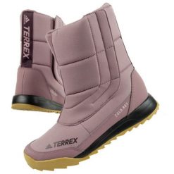 Buty śniegowce Adidas Terrex Choleah Boot W GX8687 fioletowe. Fioletowe śniegowce bez wzorów, z materiału, przed kolano, bez zapięcia. Za 654.27 zł.