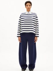 ARMEDANGELS Bluza damska - Iconic A Frankaa Kobiety Bawełna niebieski|biały w paski, S. Białe bluzy ARMEDANGELS, s, bez wzorów, z bawełny, bez kaptura. Za 449.95 zł.