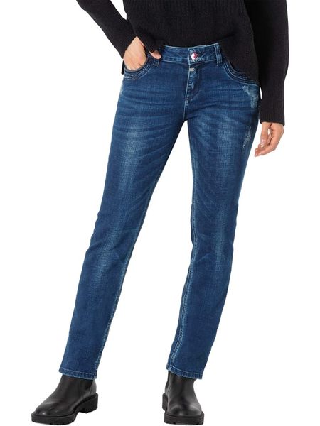 Timezone Dżinsy - Slim fit - w kolorze granatowym rozmiar: W33/L32. Niebieskie jeansy Timezone, l, bez wzorów, klasyczne. Za 165.71 zł.