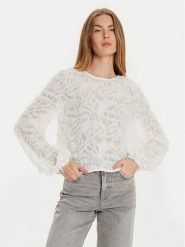 Gina Tricot Bluzka 23424 Biały Regular Fit. Białe bluzki Gina Tricot, xl, bez wzorów, z syntetyku, bez kołnierzyka, bez ramiączek. Za 99.99 zł.