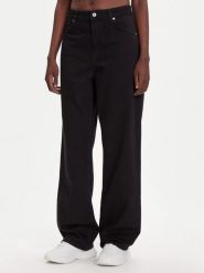 HUGO Jeansy Leni_B 50548982 Czarny Loose Fit. Czarne jeansy Hugo, bez wzorów, z bawełny. Za 359.99 zł.