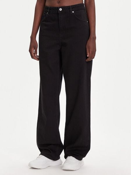 HUGO Jeansy Leni_B 50548982 Czarny Loose Fit. Czarne jeansy Hugo, bez wzorów, z bawełny. Za 359.99 zł.