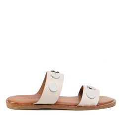 Klapki QUAZI. Brązowe klapki QUAZI, bez wzorów, bez obcasa, bez zapięcia. Za 239.99 zł.
