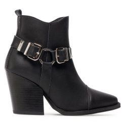Botki Altercore. Czarne botki Altercore, bez wzorów, bez obcasa, na słupku, bez zapięcia. Za 239.99 zł.