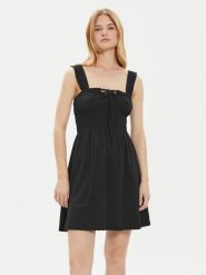 Brave Soul Sukienka letnia LDRJ-627WINONA Czarny Straight Fit. Czarne sukienki Brave Soul, l, bez wzorów, z bawełny, bez kołnierzyka, bez ramiączek. Za 29.99 zł.