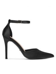 DeeZee Szpilki AL9631-6 Czarny. Czarne szpilki DeeZee, bez wzorów, ze skóry, bez obcasa, na szpilce, bez zapięcia. Za 139.99 zł.