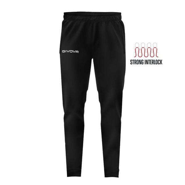 Spodnie sportowe Givova 100, 4XS. Czarne spodnie dresowe Givova, bez wzorów, z poliesteru. Za 201.99 zł.