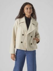 Vero Moda Kurtka przejściowa w kolorze kremowym rozmiar: XL. Brązowe kurtki Vero Moda, xl, bez wzorów, bez kaptura. Za 147.56 zł.