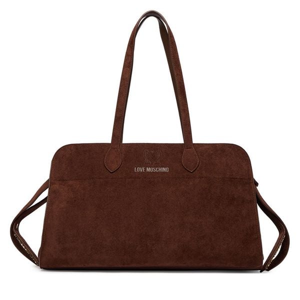 Torebka LOVE MOSCHINO. Brązowe shopper bag Love Moschino, bez wzorów, bez dodatków. Za 585.99 zł.