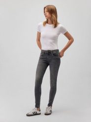 MAVI Dżinsy "Adriana" - Skinny fit - w kolorze ciemnoszarym rozmiar: W33/L28. Szare jeansy Mavi, l, bez wzorów, klasyczne. Za 124.95 zł.