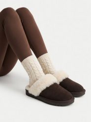Badura Kapcie EO-MADISON-TS6333-01 Brązowy ciemny. Brązowe kapcie Badura, bez wzorów, ze skóry. Za 159.99 zł.