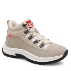 Botki Go Soft. Brązowe botki GO SOFT, bez wzorów, bez obcasa, na płaskiej podeszwie, bez zapięcia. Za 143.99 zł.