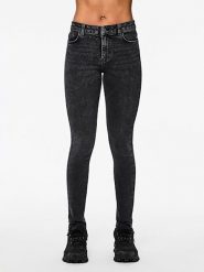 Pieces Dżinsy - Skinny fit - w kolorze antracytowym rozmiar: M/L30. Czarne jeansy Pieces, l, z aplikacjami, ze skóry, klasyczne. Za 74.63 zł.