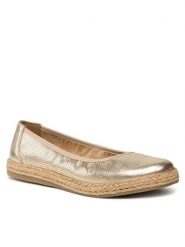 Lasocki Espadryle WI16-SPAROW-08 Złoty. Żółte espadryle Lasocki, bez wzorów, ze skóry, bez obcasa. Za 179.99 zł.