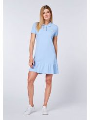 Polo Sylt Sukienka polo w kolorze błękitnym rozmiar: XL. Niebieskie sukienki Polo Sylt, xl, bez wzorów, z bawełny, bez kołnierzyka, bez ramiączek, midi. Za 123.25 zł.