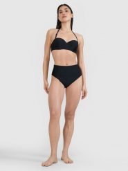 4F Dół od bikini damski - czarny XL. Czarne bikini 4f, bez wzorów, z elastanu, klasyczne. Za 59.99 zł.