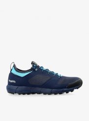 Buty turystyczne damskie Haglofs L.I.M. Low. Niebieskie trekkingi Haglöfs, bez wzorów, ze skóry, bez zapięcia, trekkingowe. Za 422.39 zł.