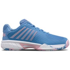 Buty do tenisa damskie K-Swiss Hypercourt Express 2. Czerwone buty do biegania K-SWISS, bez wzorów, z materiału, bez zapięcia, do biegania. Za 429.25 zł.