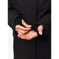 Płaszcz zimowy damski Didriksons Erika Parka 3. Czarne płaszcze Didriksons, na zimę, bez wzorów, bez kaptura. Za 1,012.99 zł.