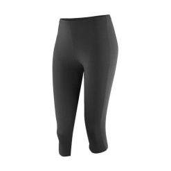 Damskie legginsy Spiro Impact Softex®. Czarne legginsy SPIRO, bez wzorów, z elastanu. Za 66.95 zł.
