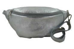 Saszetka skórzana BARBERINI'S srebrna 796/1-16. Szare nerki i saszetki Barberinis, bez wzorów, ze skóry, bez dodatków. Za 139.99 zł.