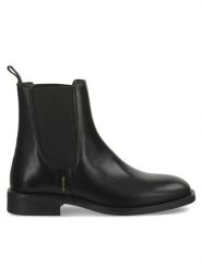 Gant Sztyblety 29551770 Czarny. Czarne botki Gant, bez wzorów, ze skóry, bez obcasa, na płaskiej podeszwie, bez zapięcia. Za 439.99 zł.