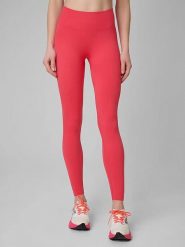 4F Legginsy sportowe w kolorze różowym rozmiar: XS/S. Różowe legginsy 4f, s, bez wzorów, z materiału, z podwyższonym stanem, outdoorowe. Za 57.99 zł.