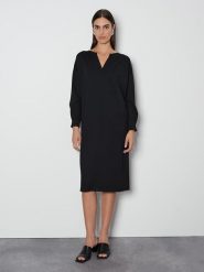 Someday Sukienka w kolorze czarnym rozmiar: 38. Czarne sukienki someday., na co dzień, bez wzorów, bez kołnierzyka, bez ramiączek, midi, proste. Za 166.49 zł.