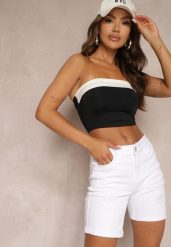 Białe Jeansowe Szorty High Waist z Ozdobnymi Przetarciami Vimarinda. Białe szorty Renee, bez wzorów, z jeansu, eleganckie. W wyprzedaży za 43.99 zł.