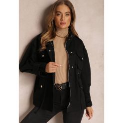 Czarna Kurtka Parka z Dużymi Kieszeniami Umaila. Czarne kurtki Renee, l, bez wzorów, bez kaptura. W wyprzedaży za 209.99 zł.