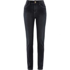 Dżinsy "Power-stretch-push-up", wysoka talia bonprix czarny "stone used". Jeansy marki bonprix. Za 109.99 zł.