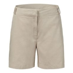Szorty damskie z serżetu Musto Classic. Brązowe szorty Musto, bez wzorów. Za 365.50 zł.